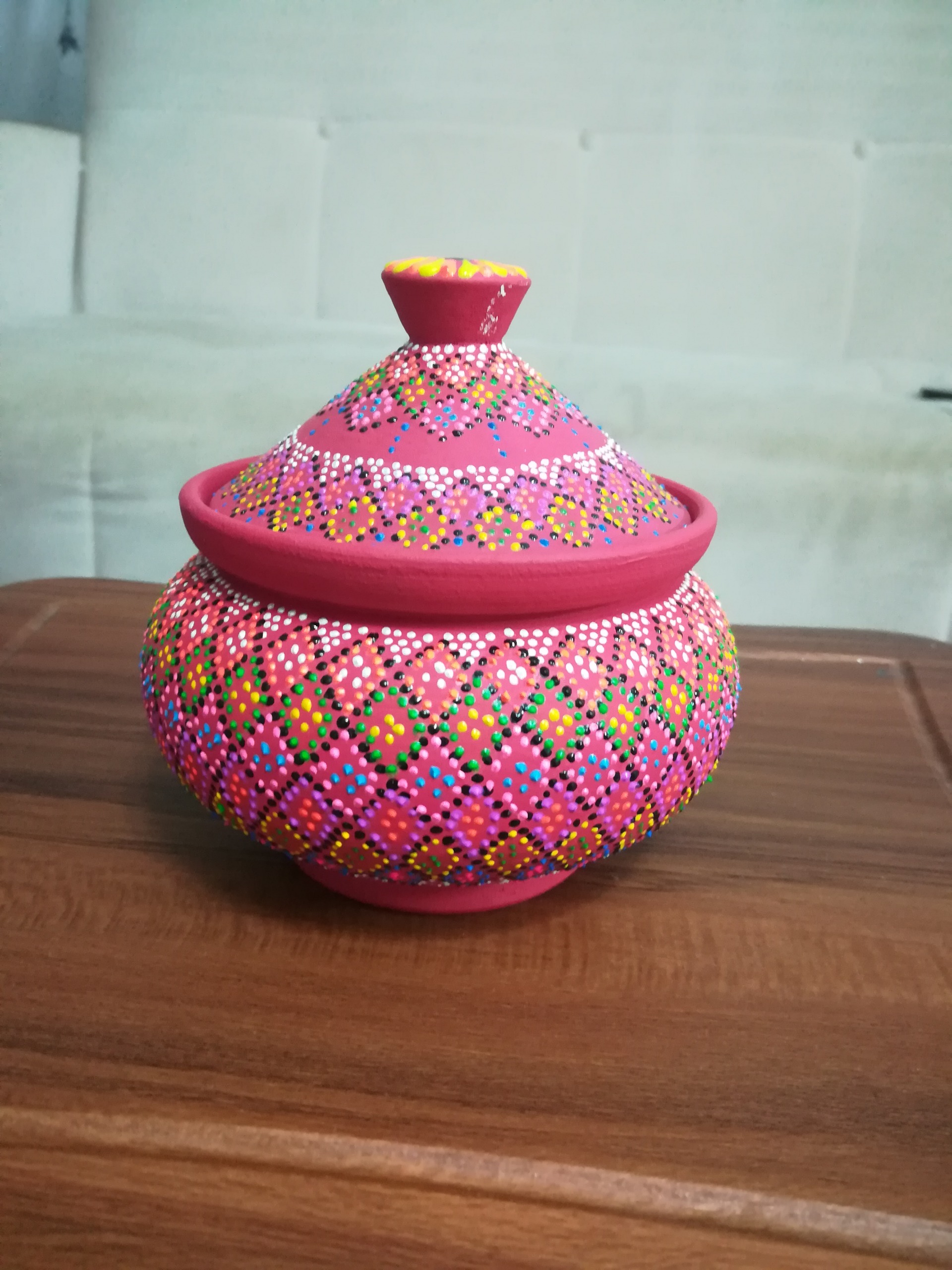 قندان سفالی کارشده