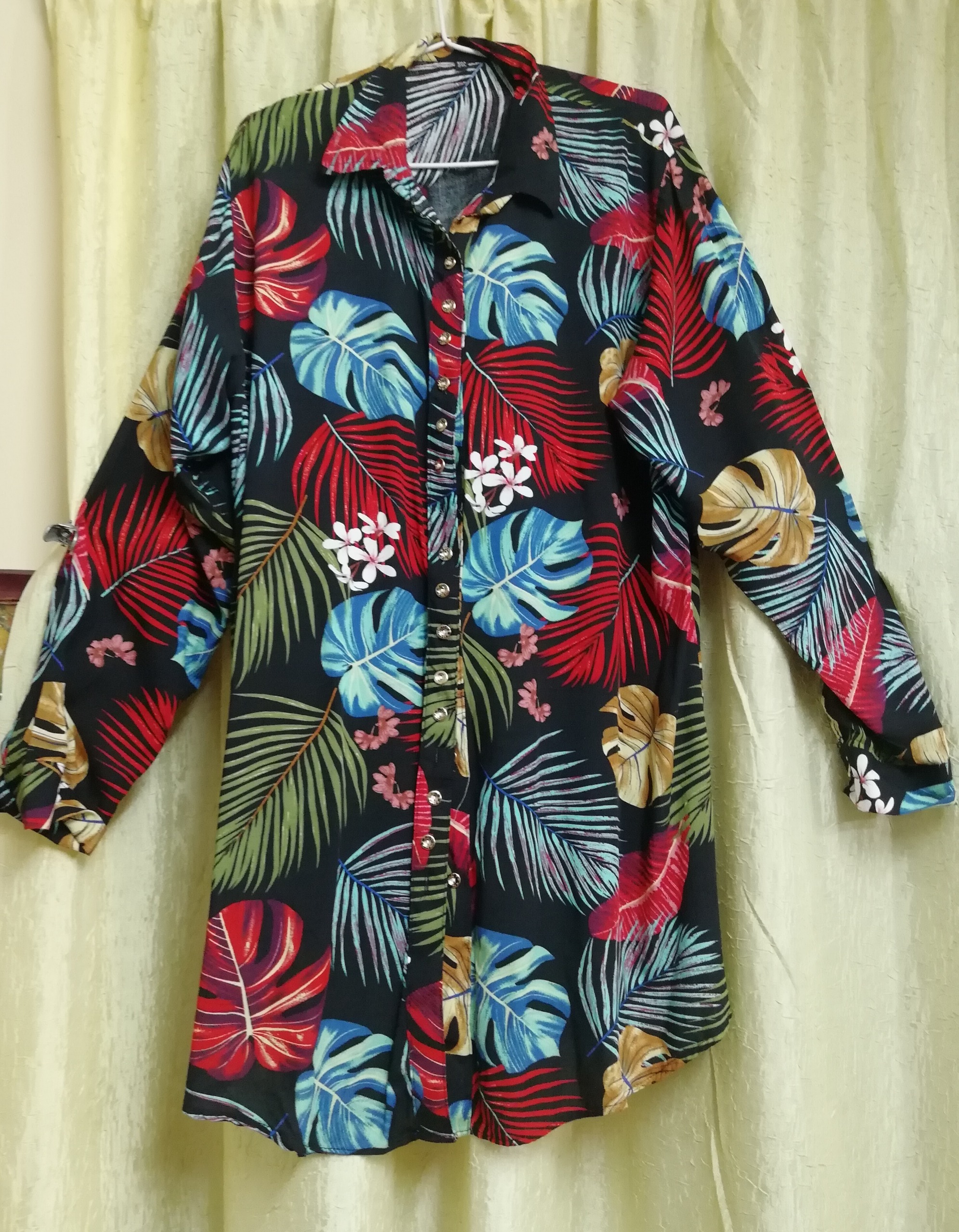 مانتو زیبای خنک با طرح برگ انجیری