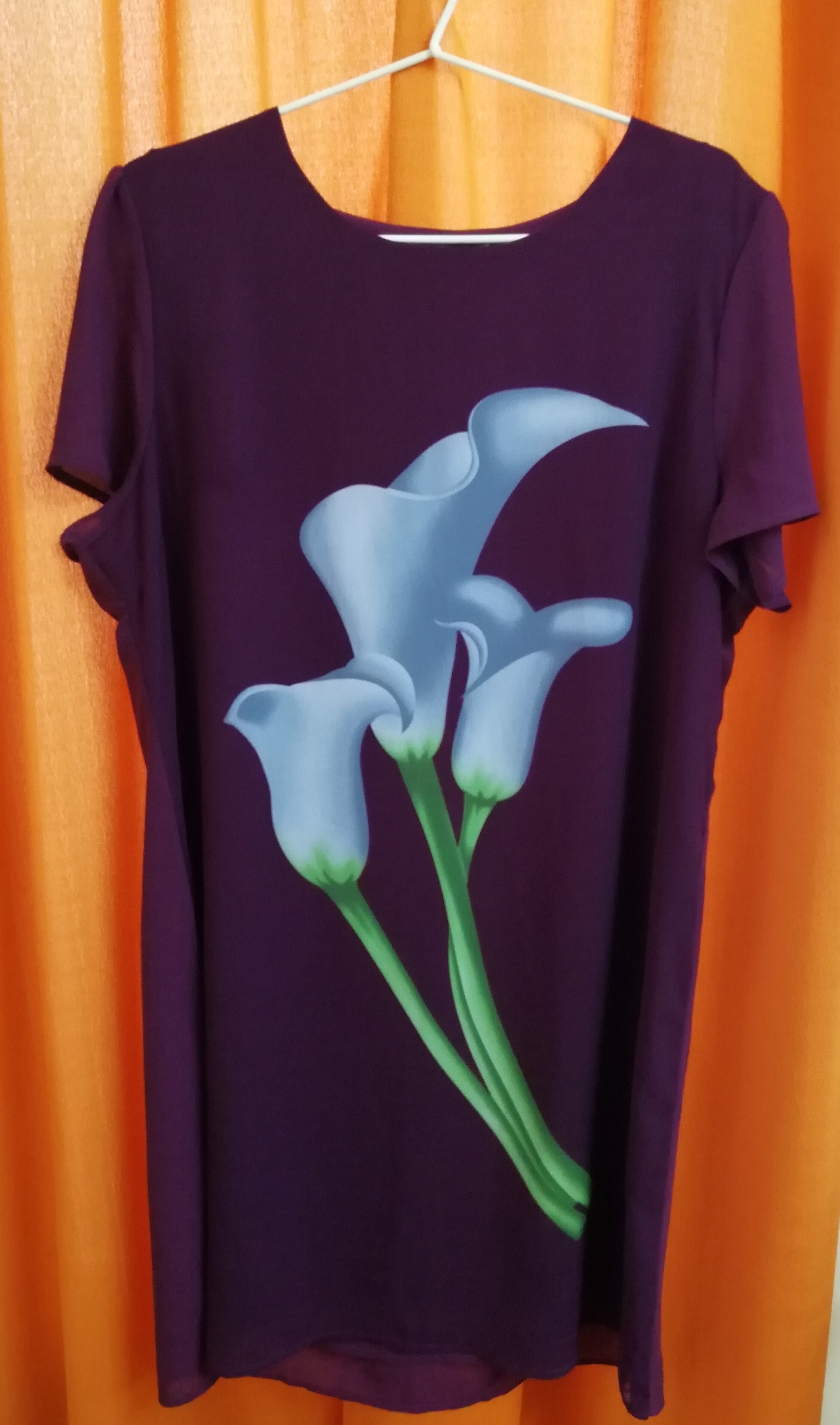 بلوز حریر با طرح گل