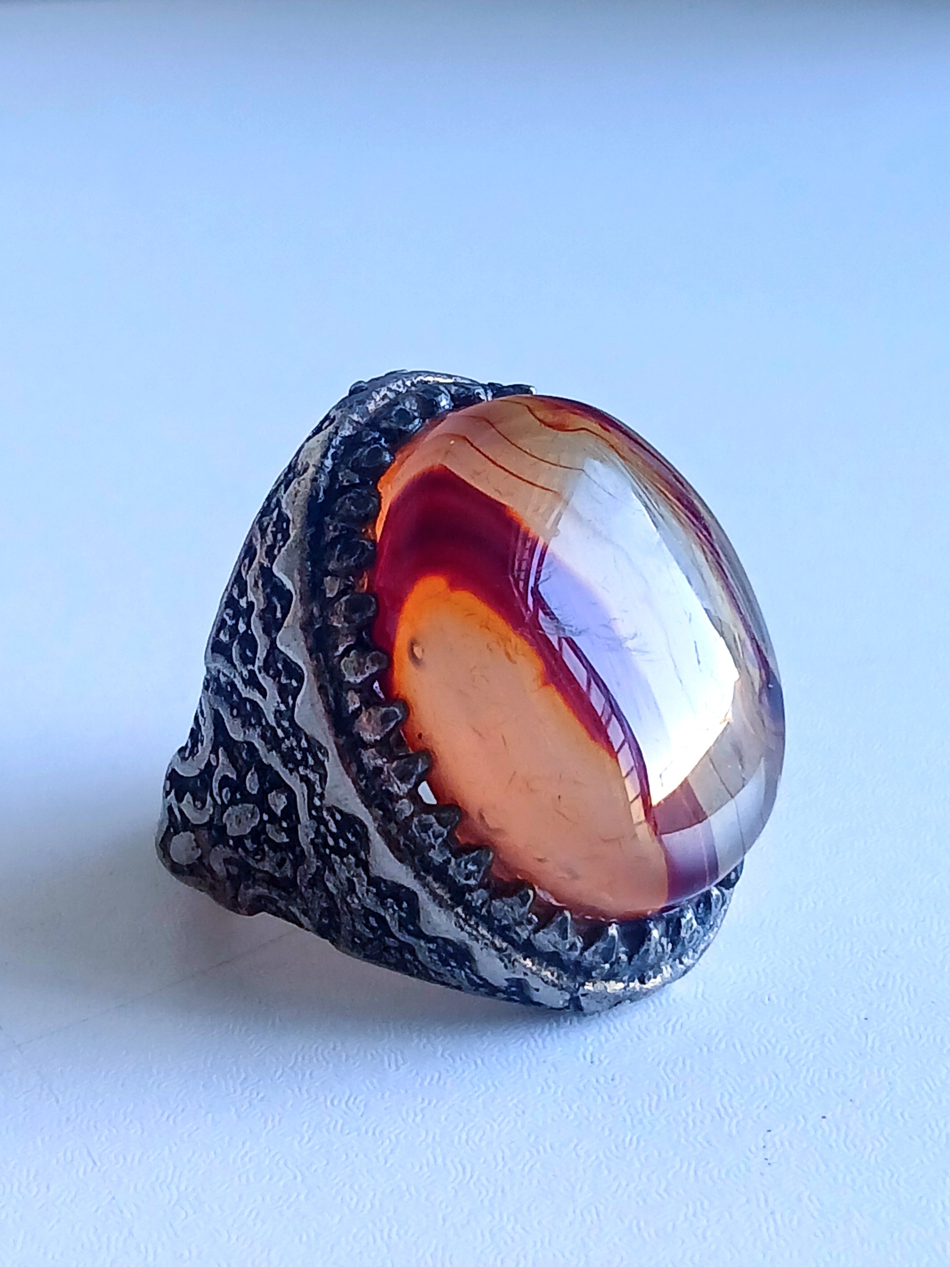 انگشتر عقیق سلیمانی بسیار زیبا