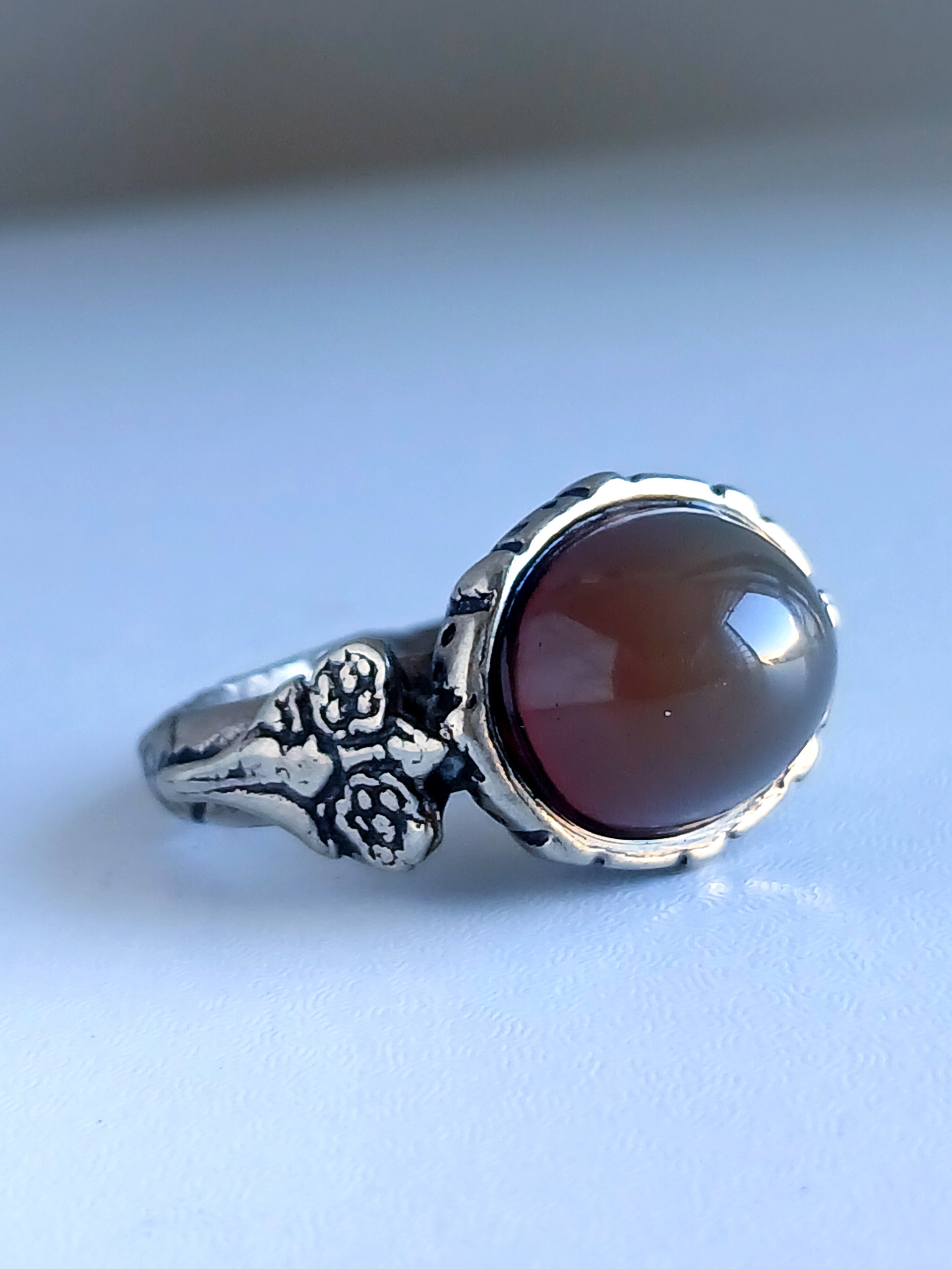 انگشتر نقره عقیق جزع  کیفیت فوق العاده