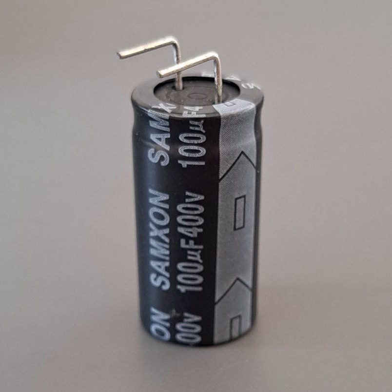 خازنC2DAR100MKLNL SAMXON 100µf,400V