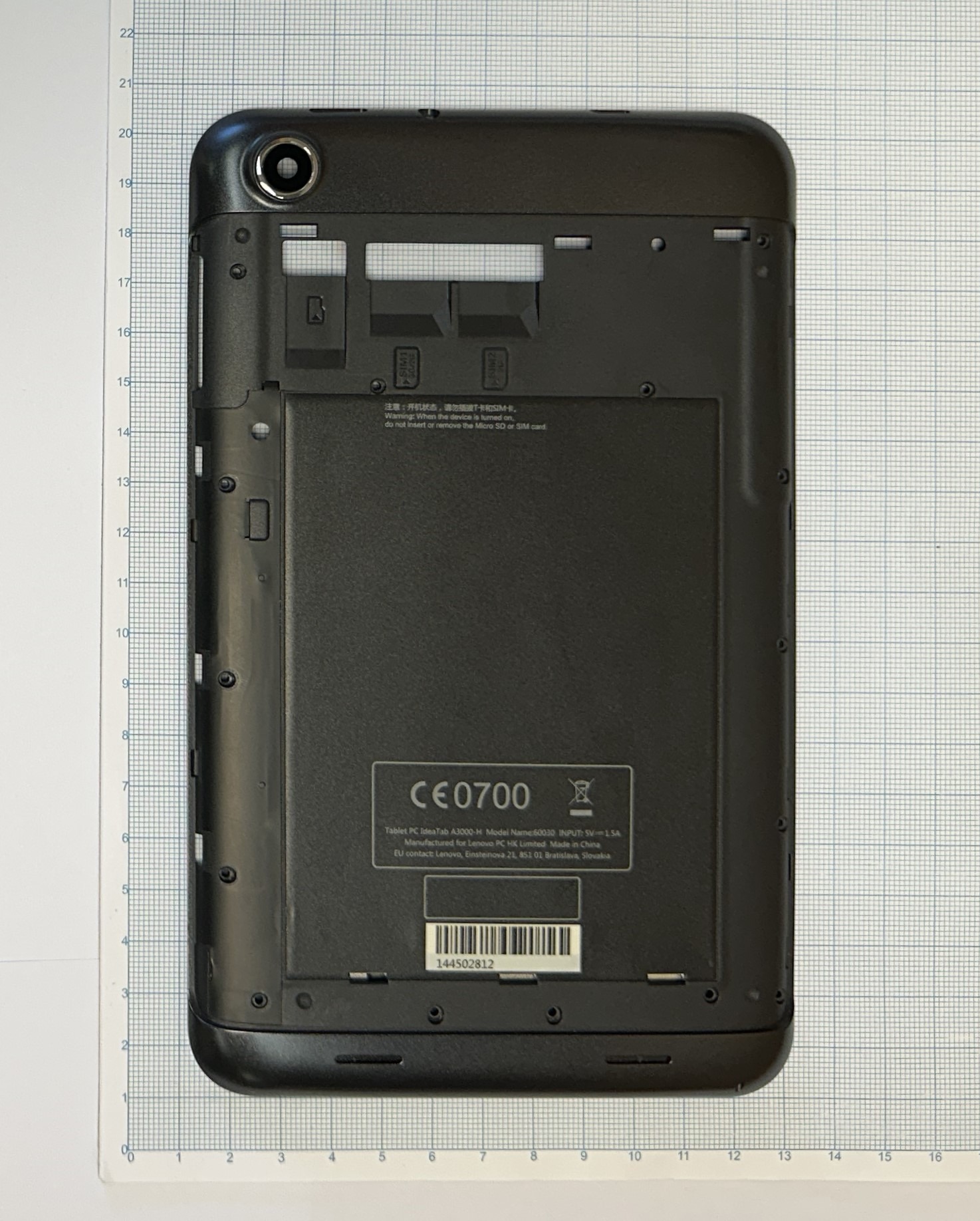 قاب پشت تبلت لنوو مدل IdeaTab A3000 Dual SIM 3G