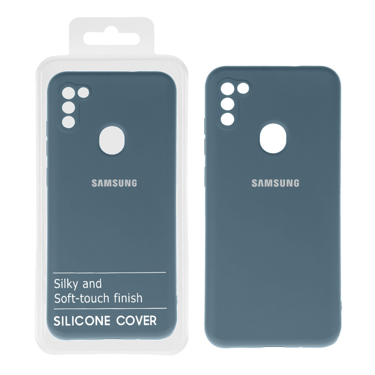 قاب نیو سیلیکون سامسونگ A11 آبی فیلی