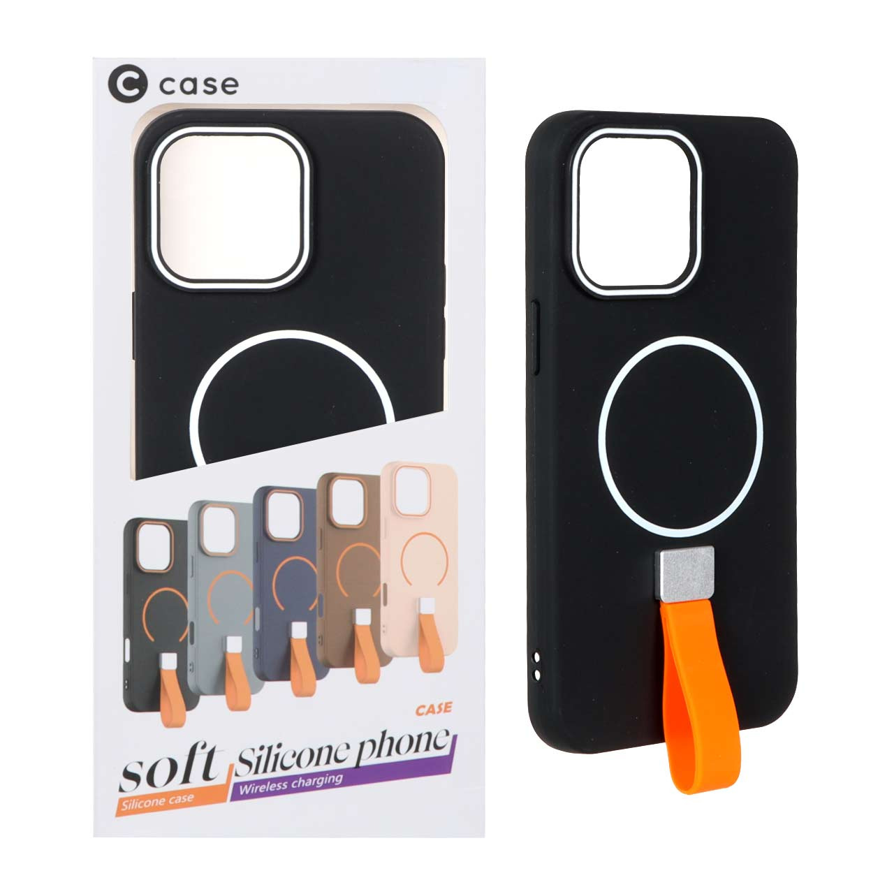 قاب ccase فینگربند سیلیکونی آیفون 14ProMax مشکی