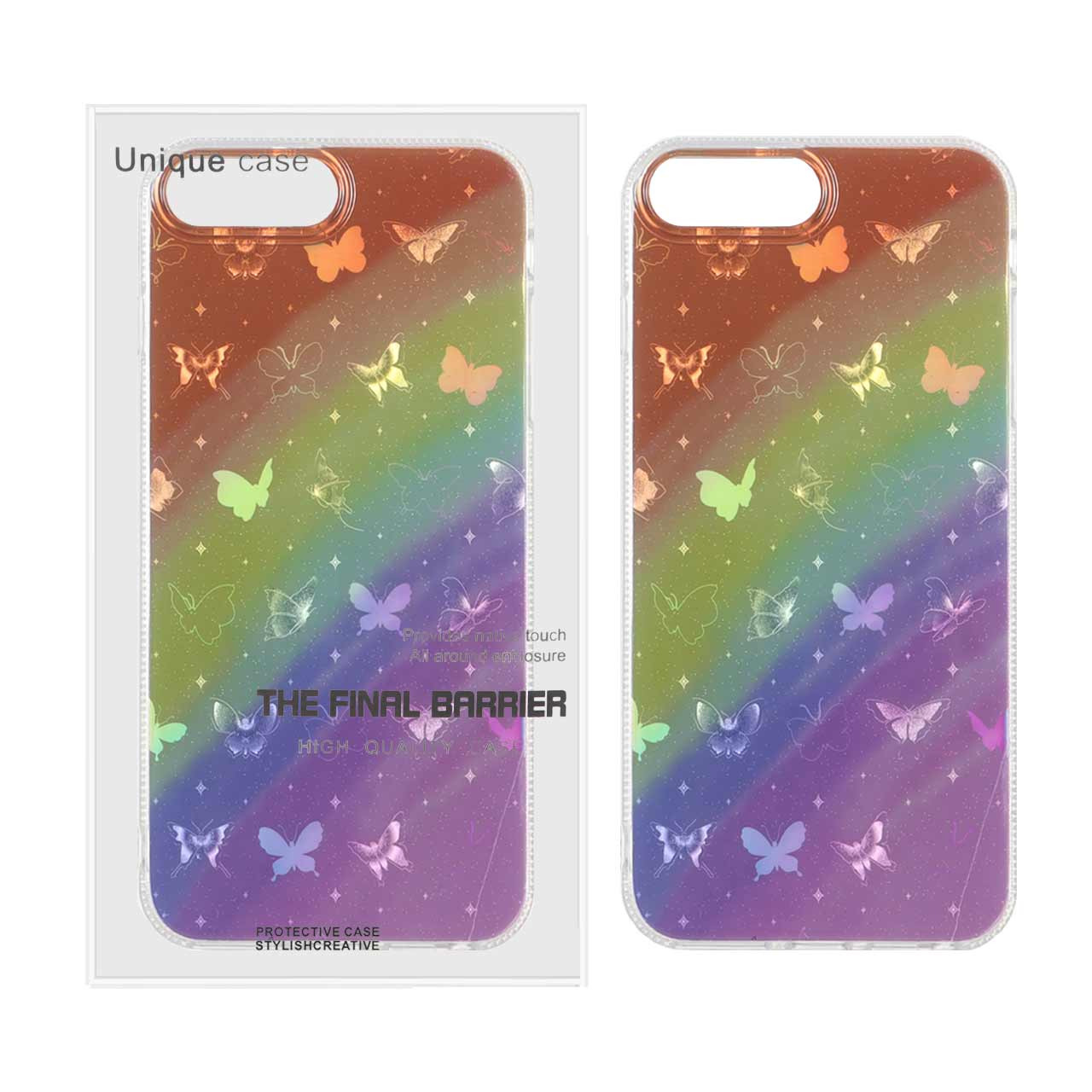 قاب butterfly دور ژله ای هولوگرامی آیفون 7Plus