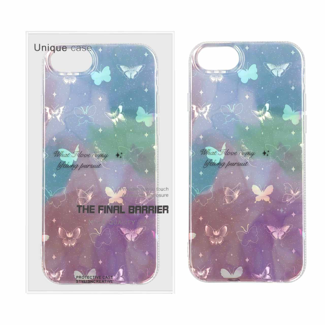 قاب butterfly دور ژله ای هولوگرامی آیفون 8 کد150