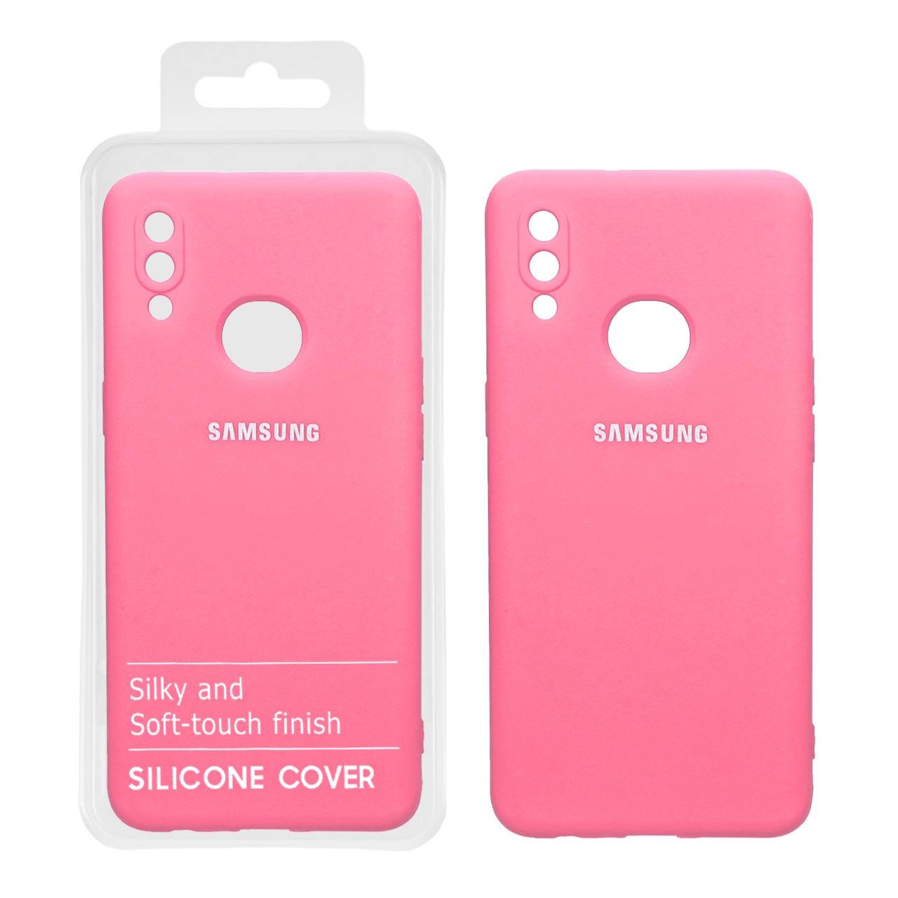 قاب نیو سیلیکون سامسونگ A10s صورتی روشن