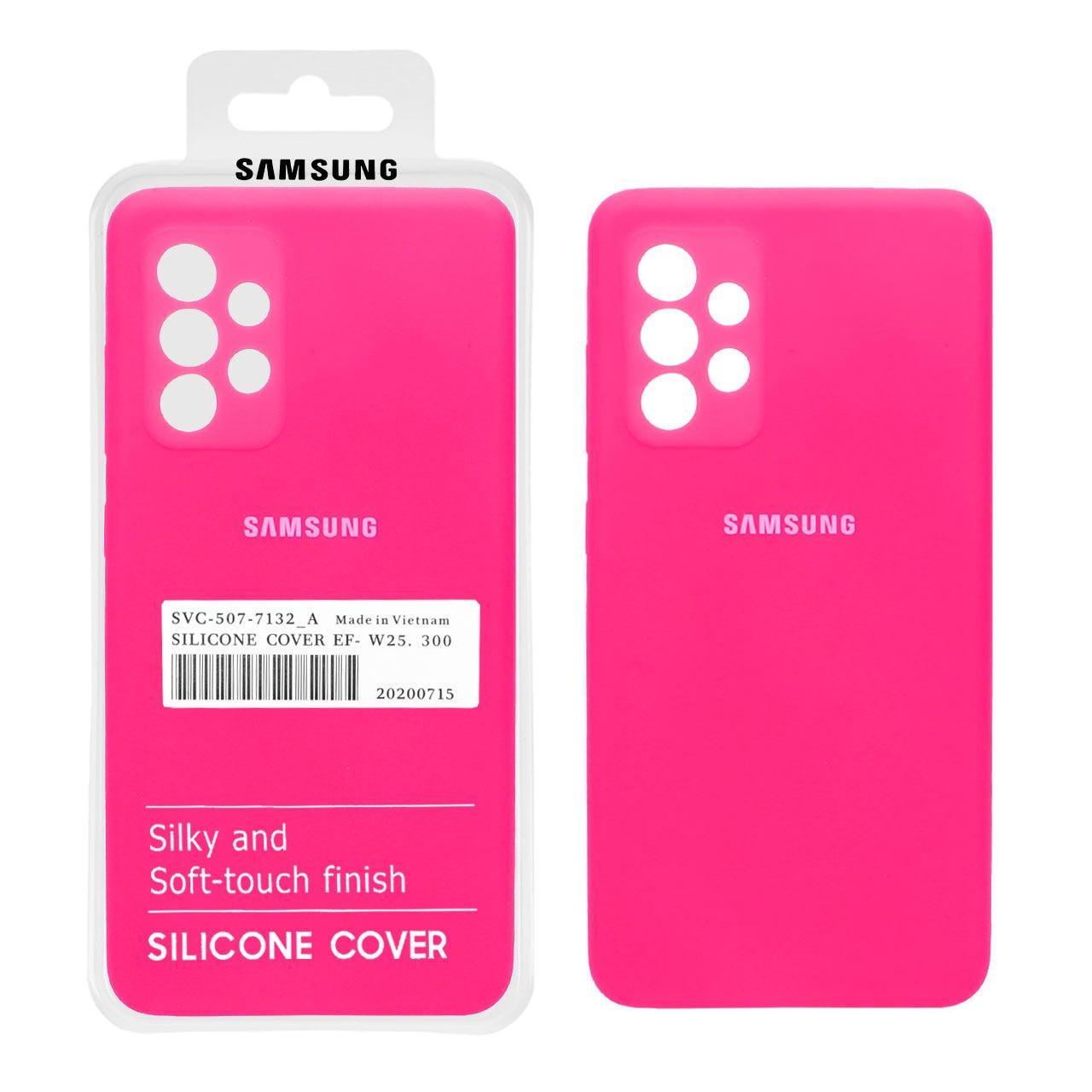 قاب سیلیکونی پاک کنی اورجینال سامسونگ A52 صورتی