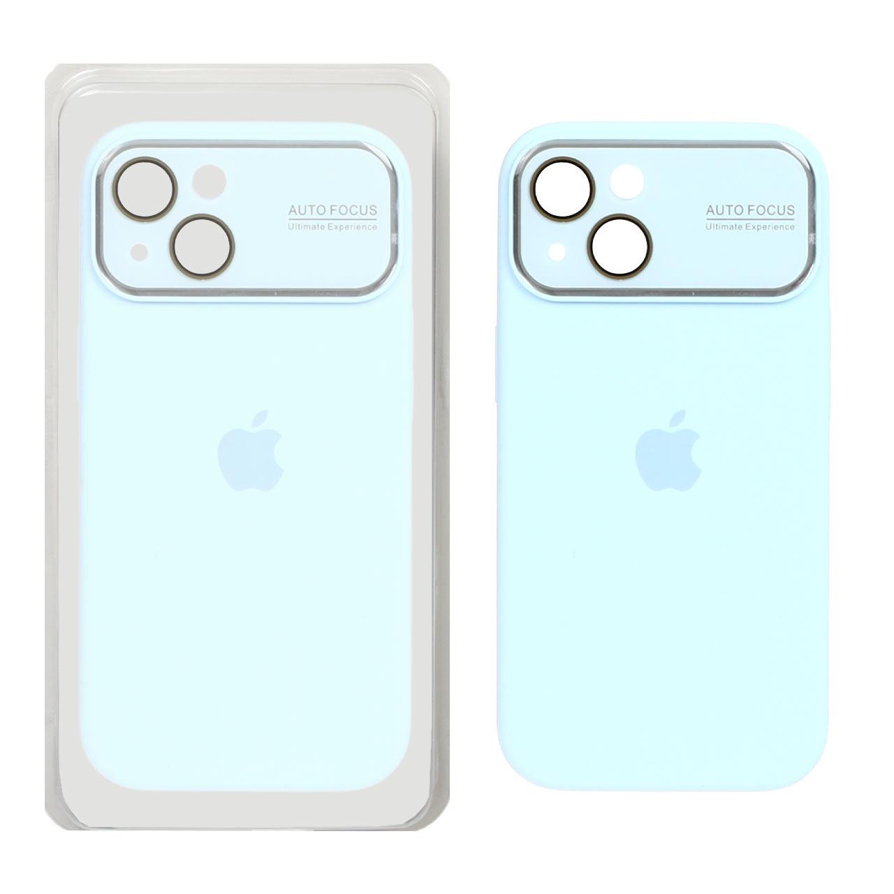 قاب سیلیکونی اورجینال auto focus آیفون 15 آبی