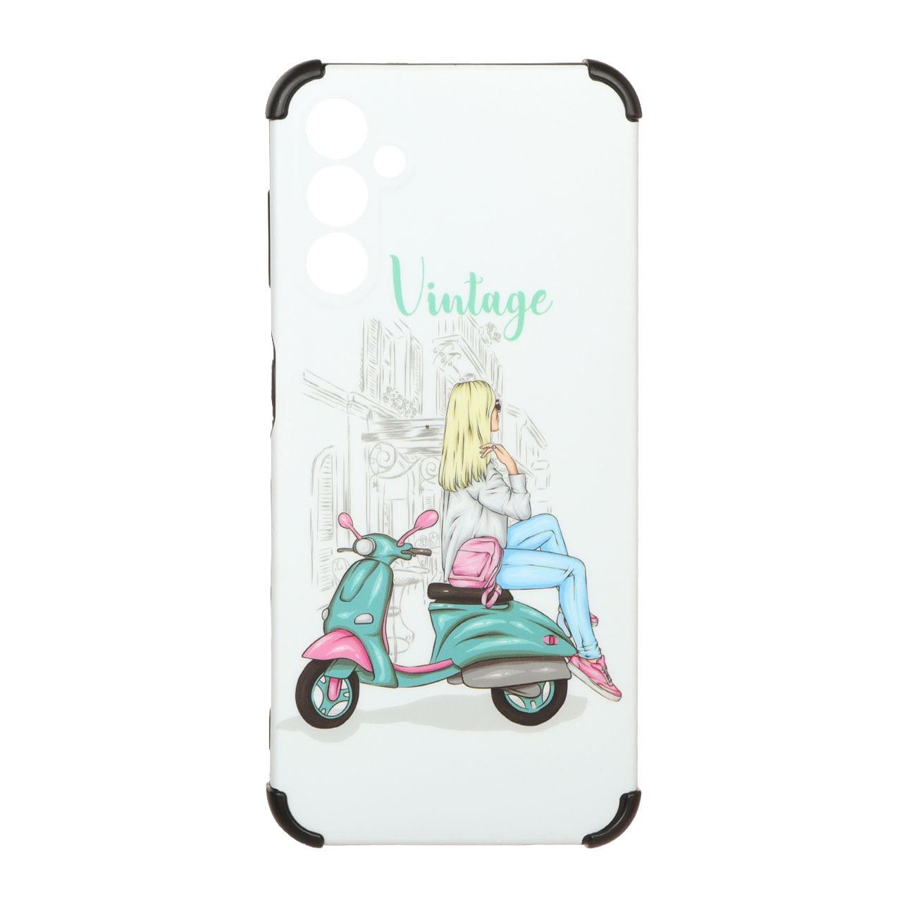 قاب طرح دار بامپردار سامسونگ A14 کد4