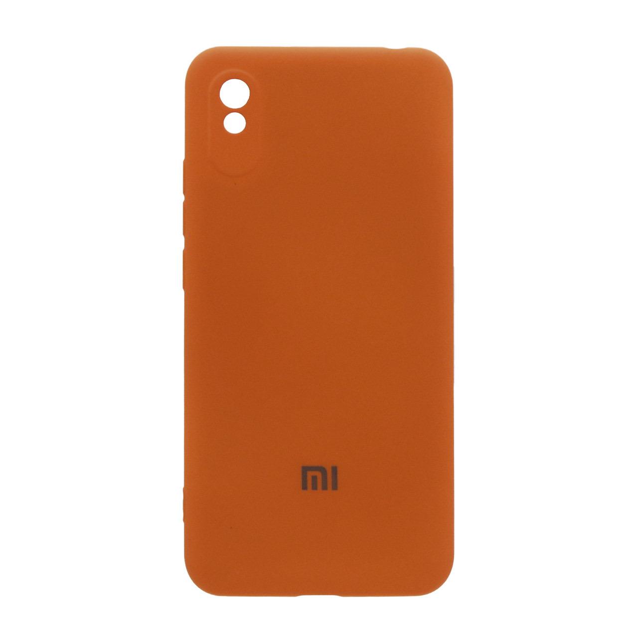 قاب سیلیکونی های کپی لوگودار شیائومی Redmi 9A عسلی