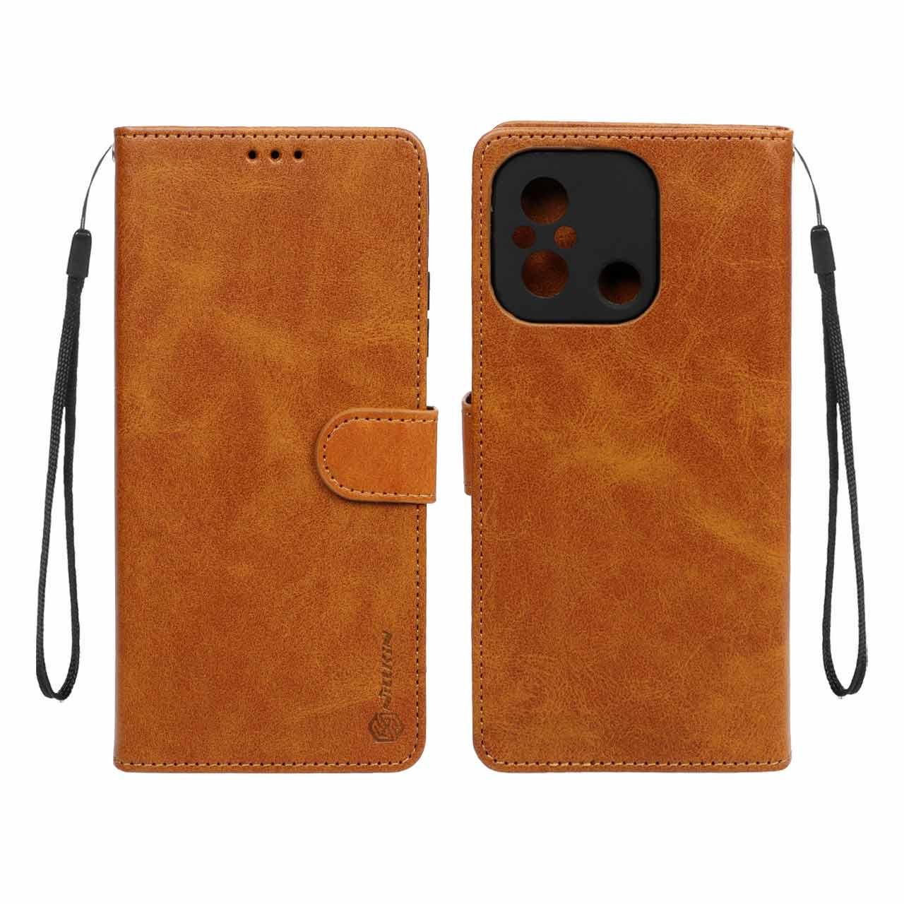 کیف مگنتی nillkin شیائومی Redmi 12C عسلی