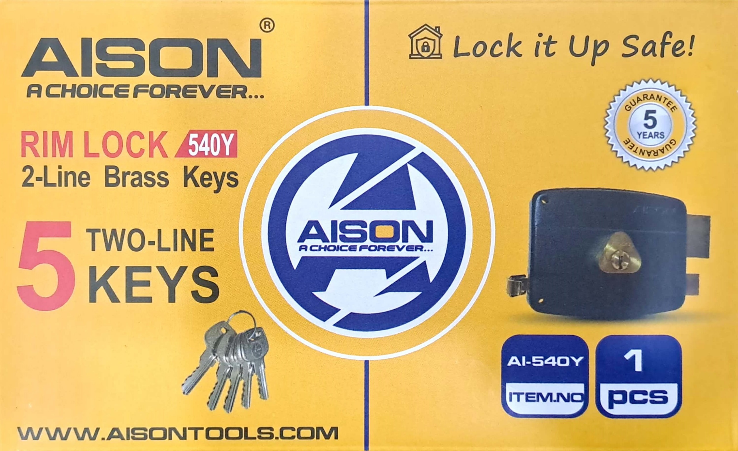 قفل حیاط کلید دو شیار آیسون AISON