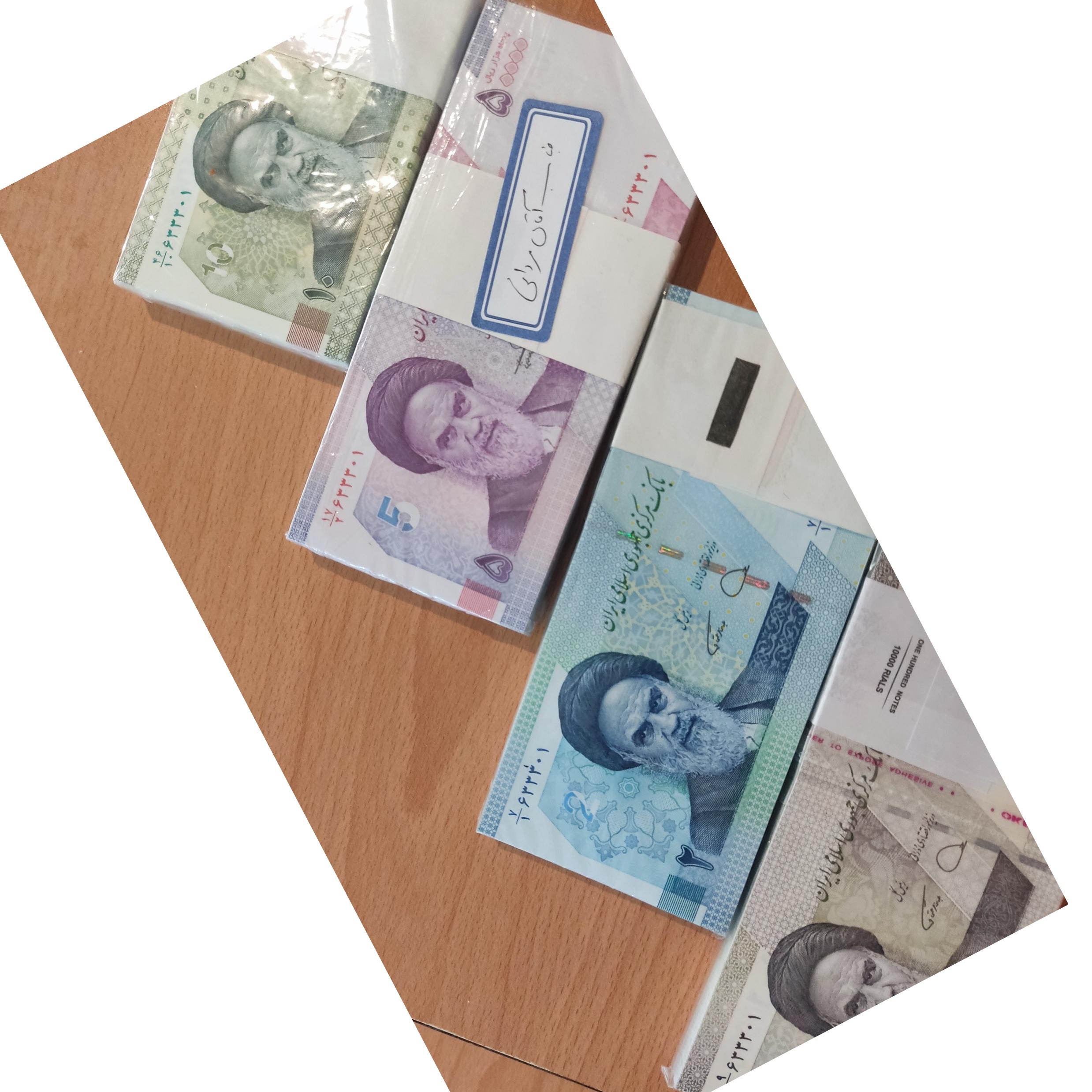 ست کامل 4 بسته اسکناس جدید نیمه رند 633333