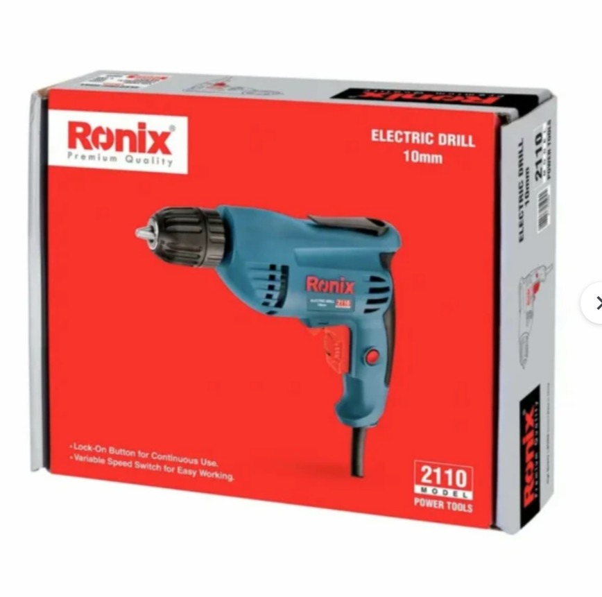 دریل سه نظام 10 میلی متری 400 وات رونیکس مدل 2110