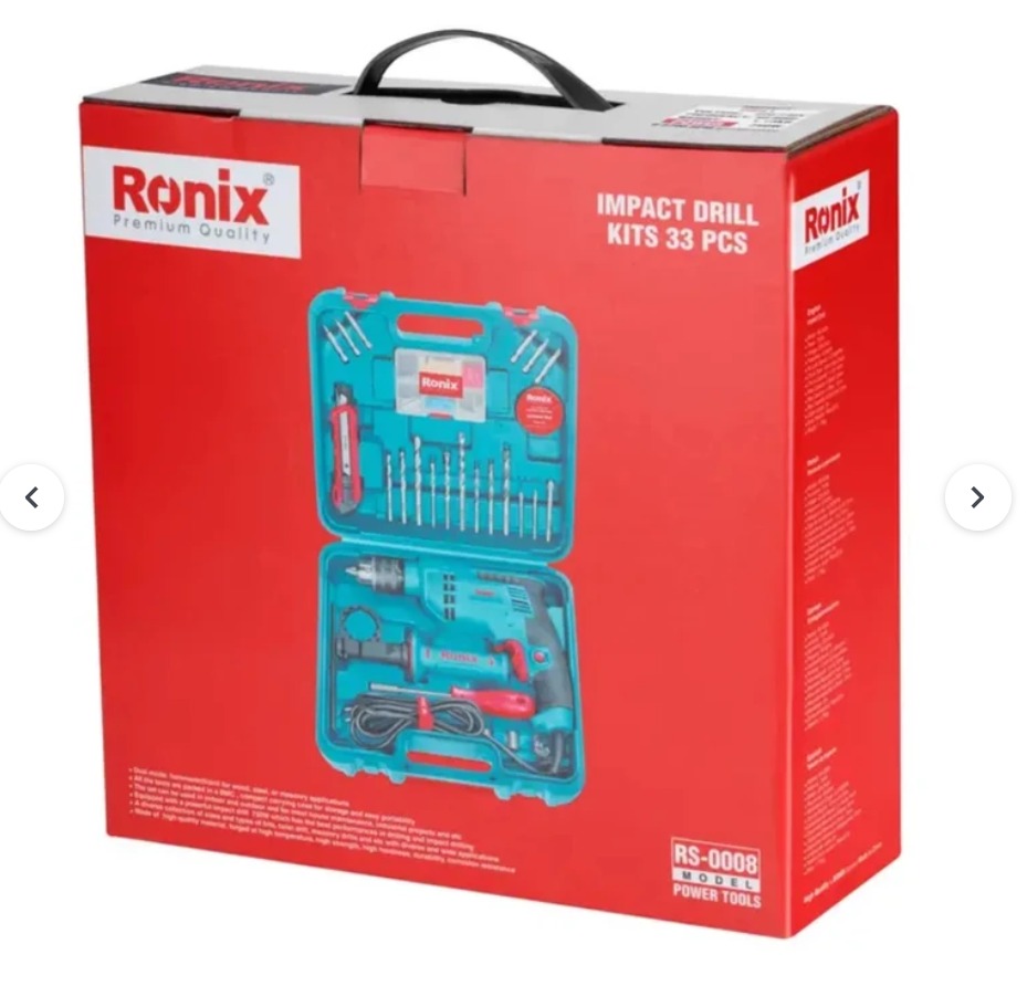 مجموعه 33 عددی دریل برقی رونیکس0008گارانتی رونیکس