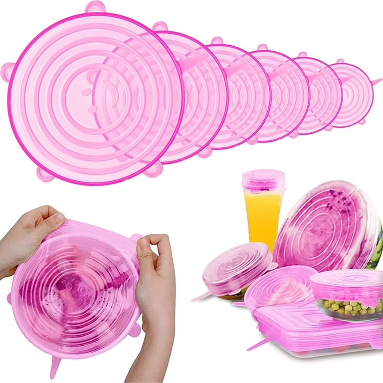درپوش سلیکونی ظروف 6 عددی