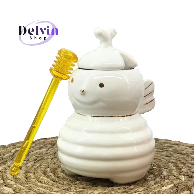 عسلخوری سرامیکی خرسی سفید