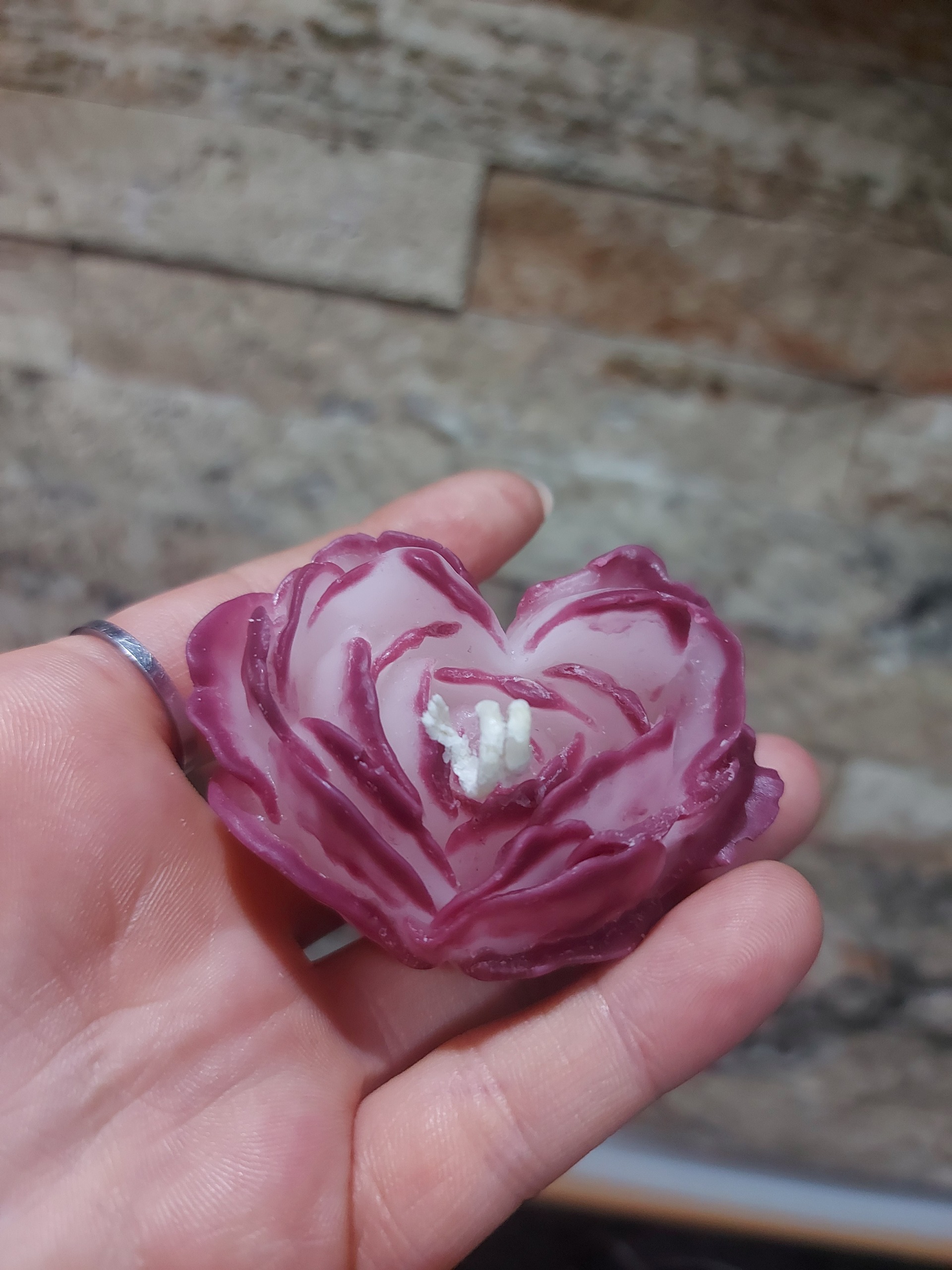 شمع گل قلبی معطر