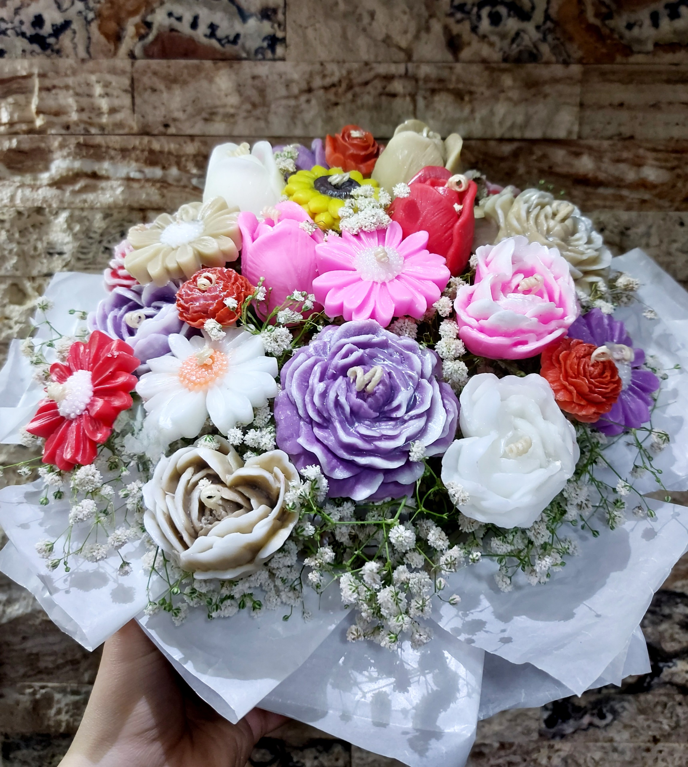 دسته گل شمعی
