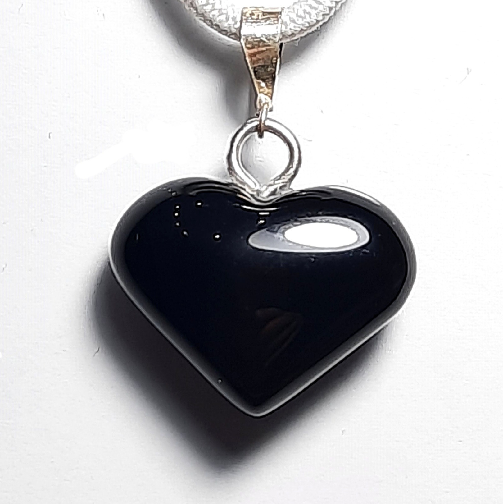 آویز عقیق سیاه معدنی(اونیکس)کد26