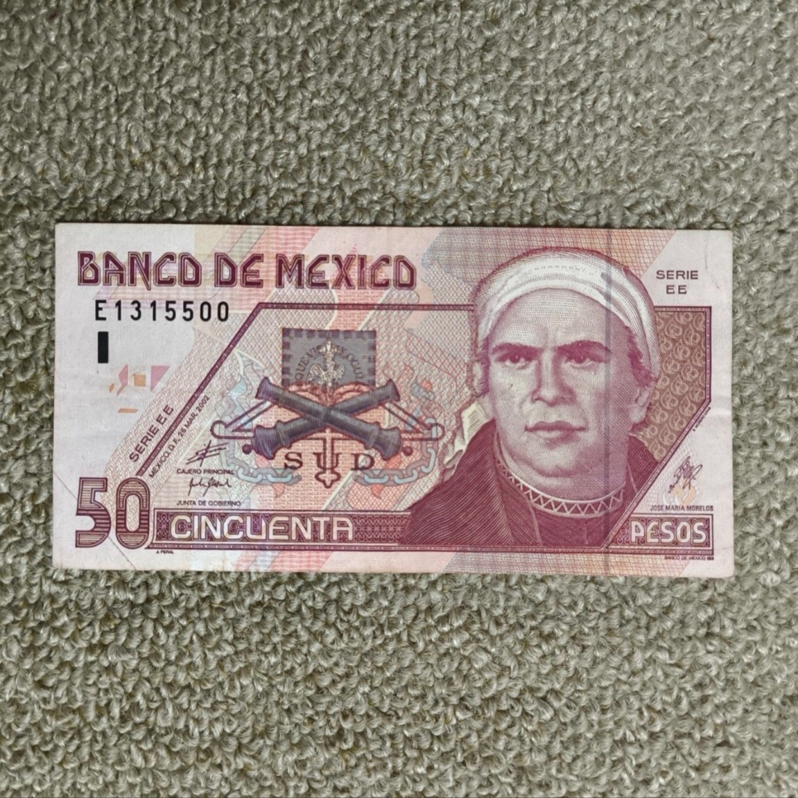 50 پزو مکزیک سری کاغذی