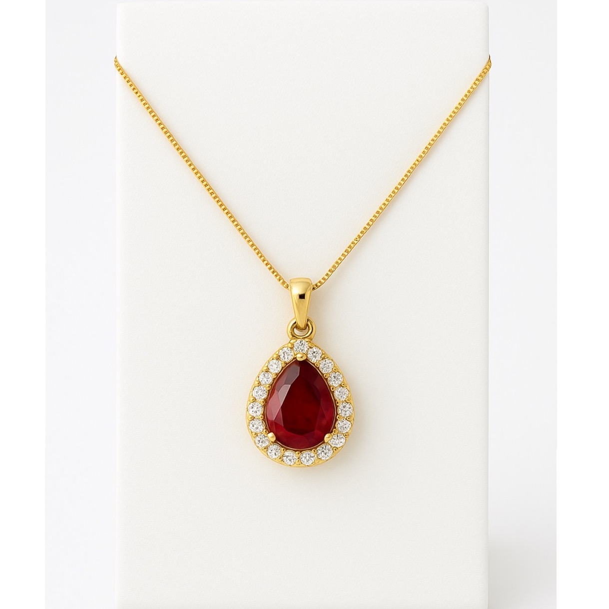 آویز پلاک گردنبند اشک سرخ