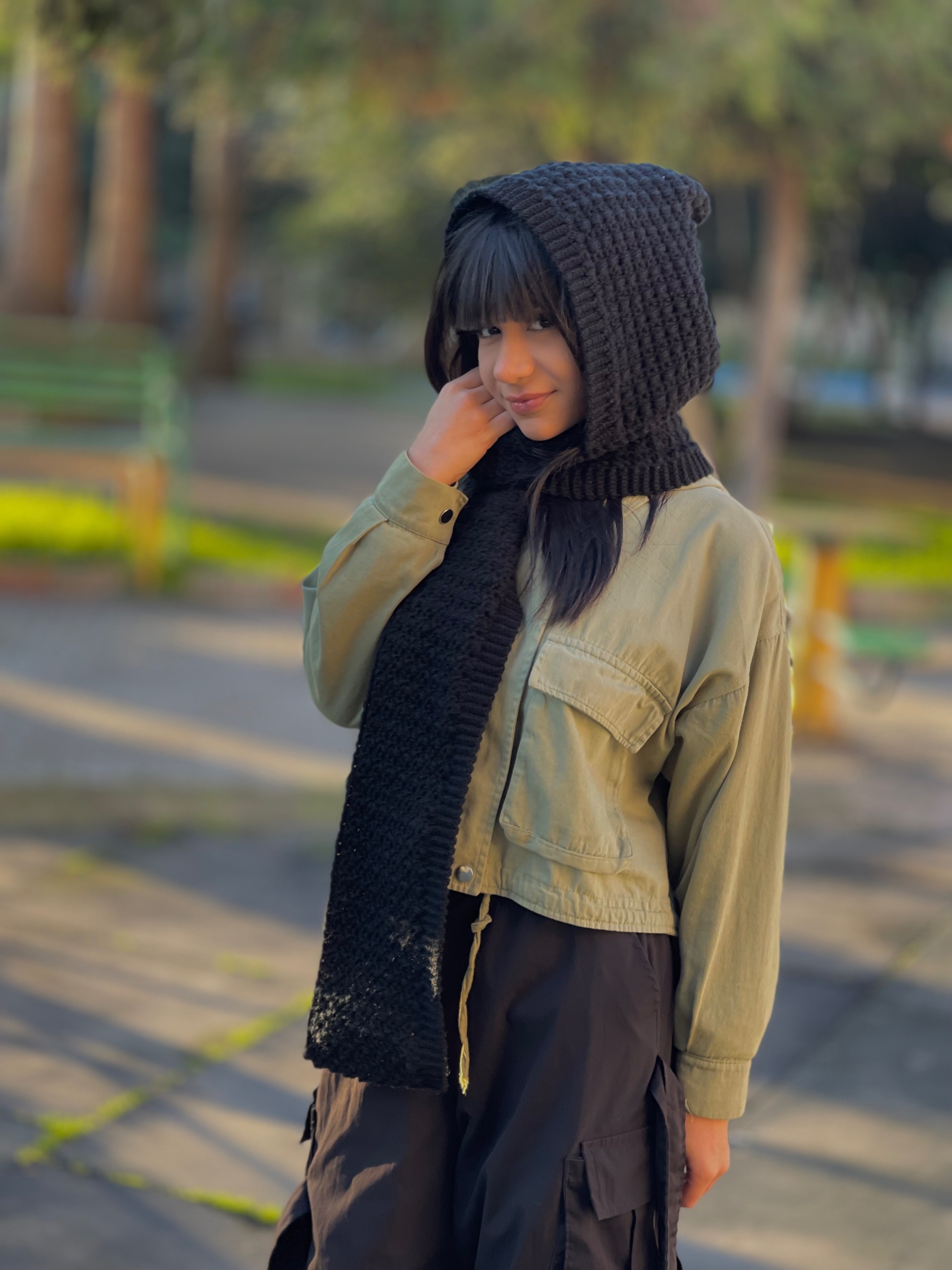 شال کلاهدار دستبافت