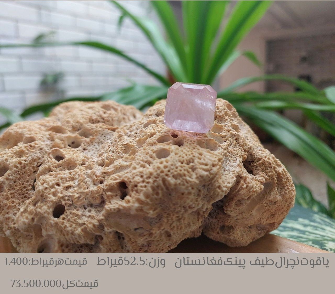 یاقوت نچرال طیف پینک افغانستان