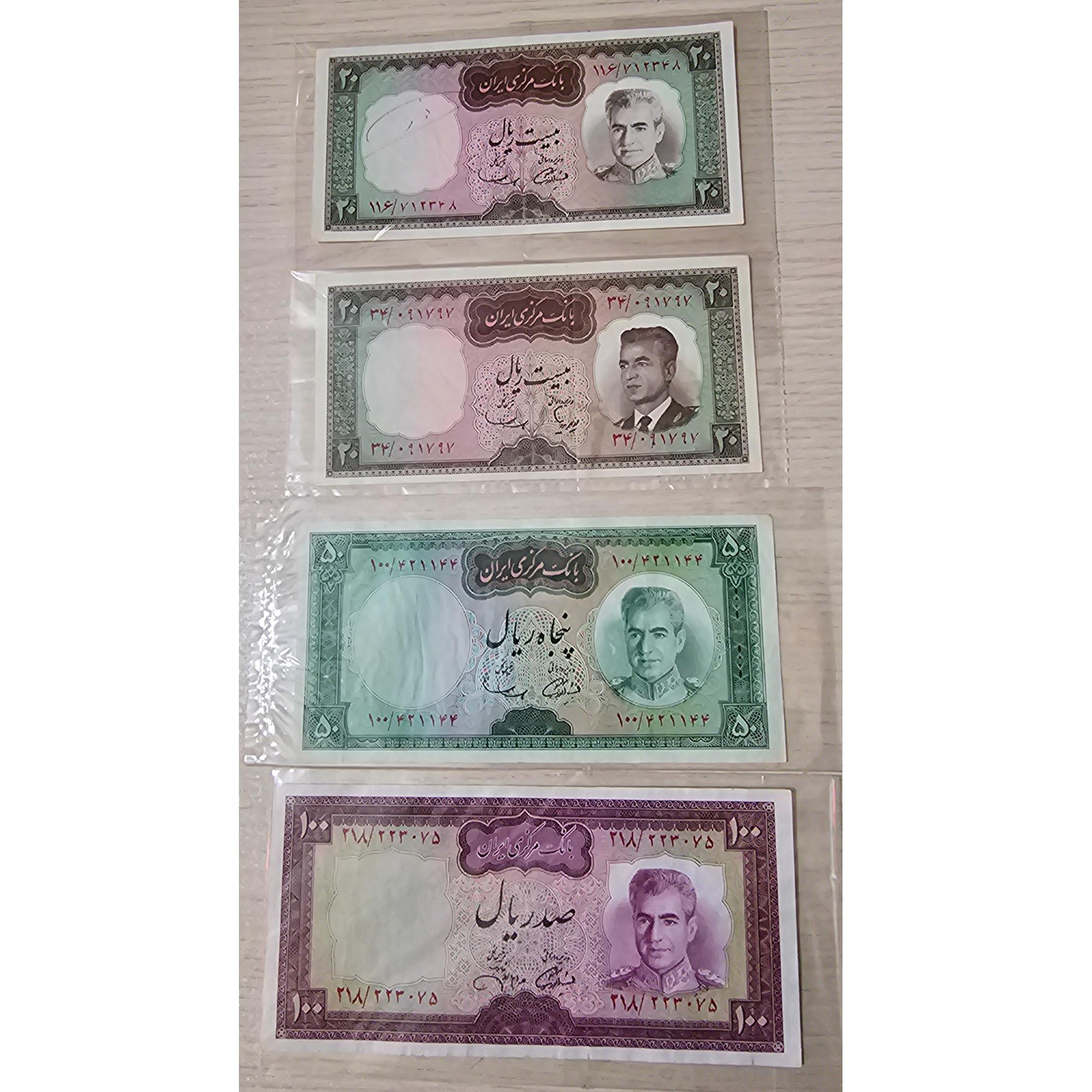 4برگ اسکناس زیبا و کلکسیونی کیفیت بانکی