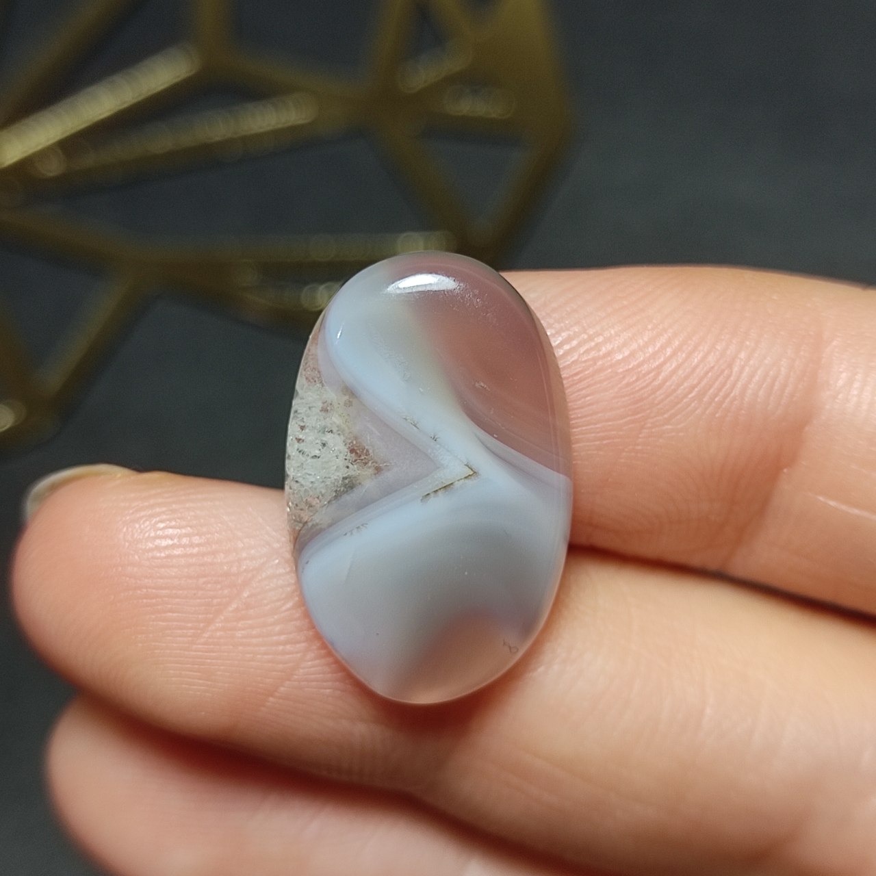 نگین سنگ طبیعی عقیق معدنی خراسانی کد 10210