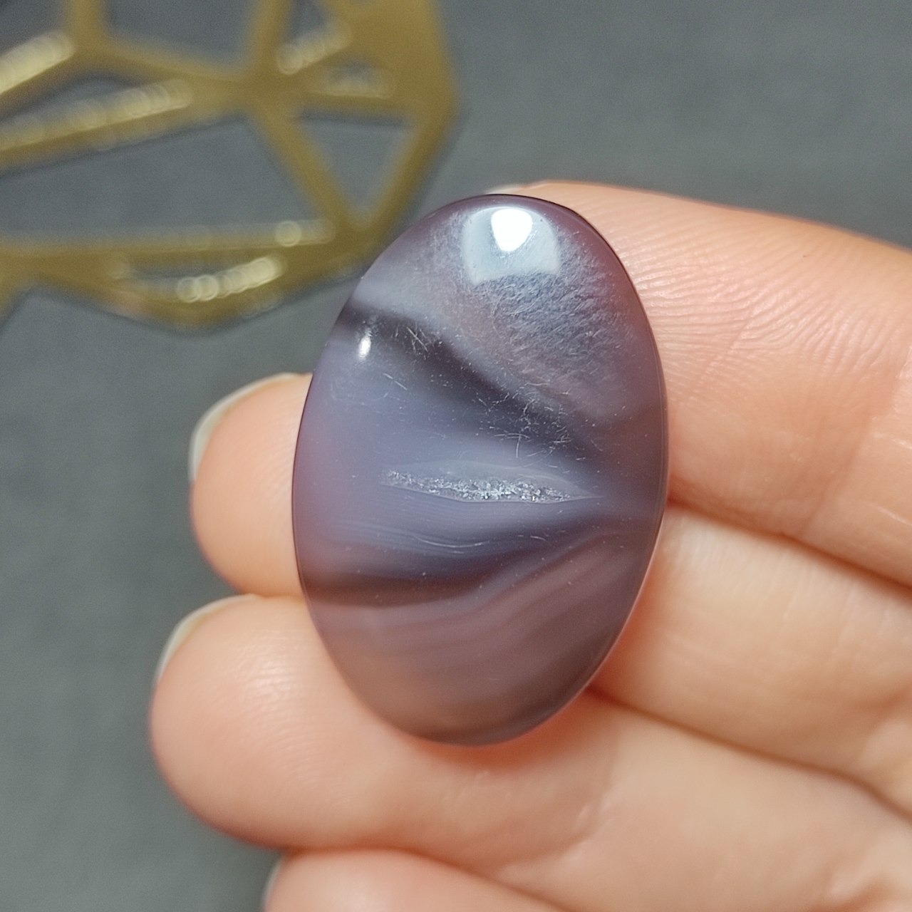 نگین سنگ طبیعی عقیق  سلیمانی معدنی کد10219