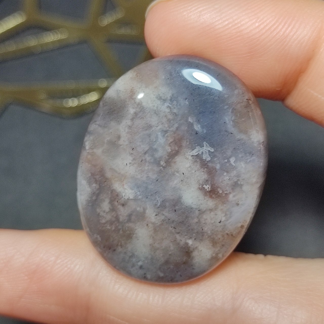 نگین درشت سنگ طبیعی عقیق معدنی کد 10222