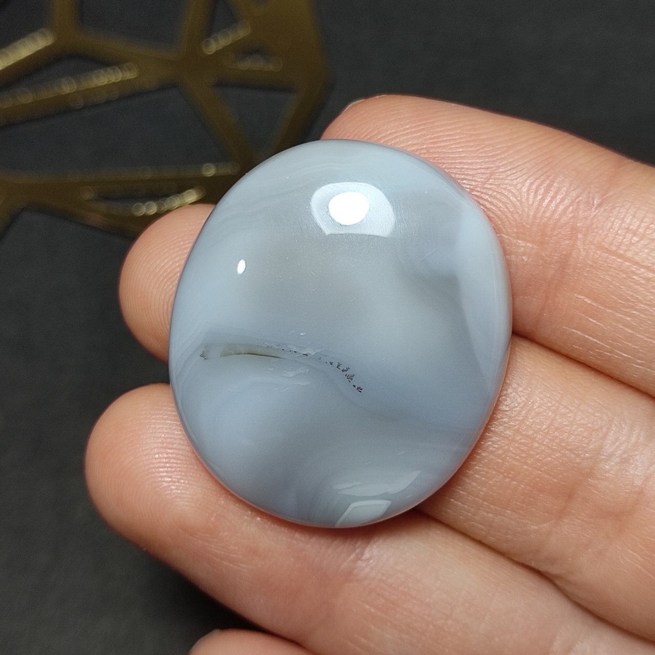 نگین درشت سنگ طبیعی عقیق معدنی کد10223