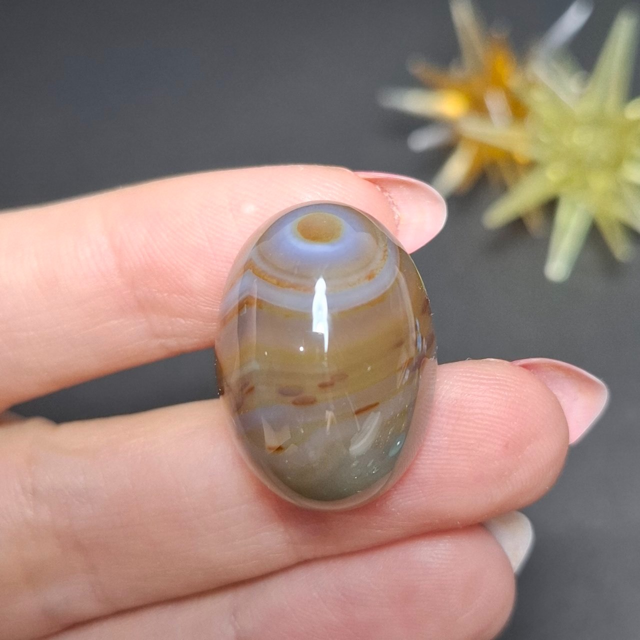 نگین سنگ عقیق سلیمانی معدنی  کد  10246