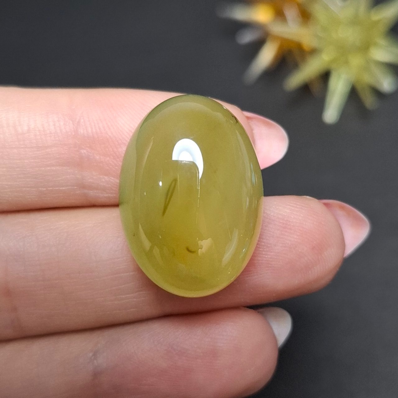  نگین  سنگ عقیق سبز معدنی کد  10251