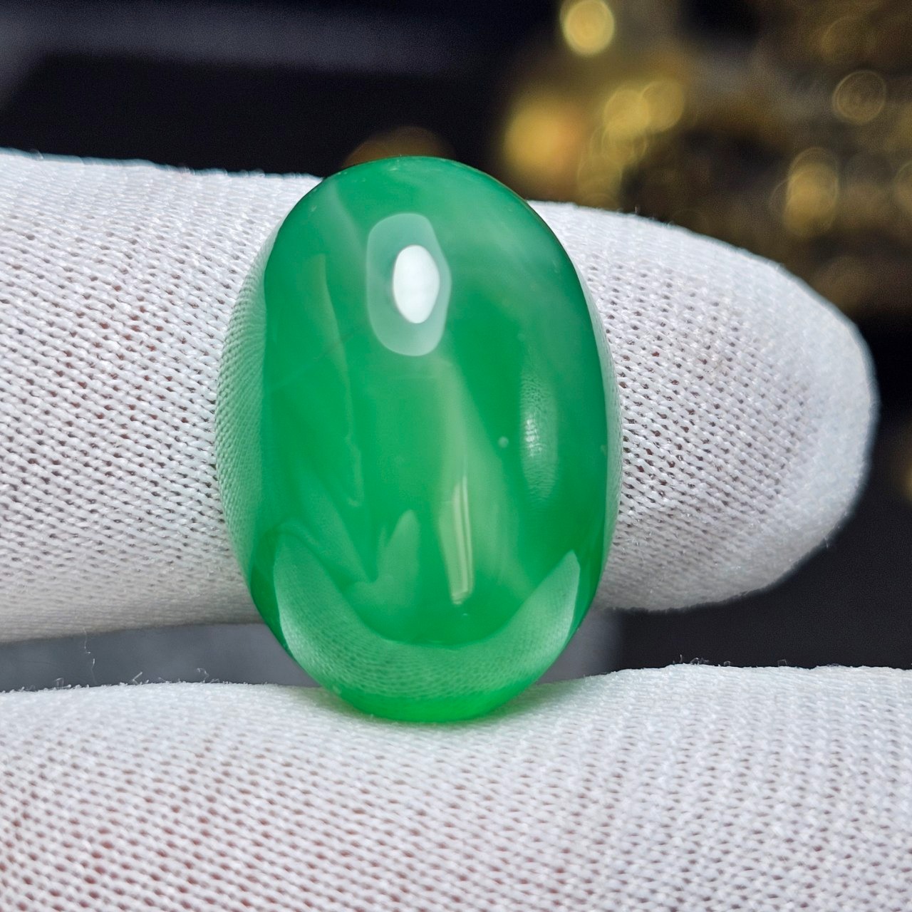 نگین سنگ عقیق سبز معدنی کد 36197