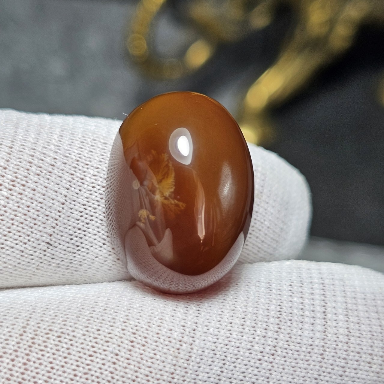 نگین سنگ عقیق جزع معدنی با دعای شرف الشمس کد 36203