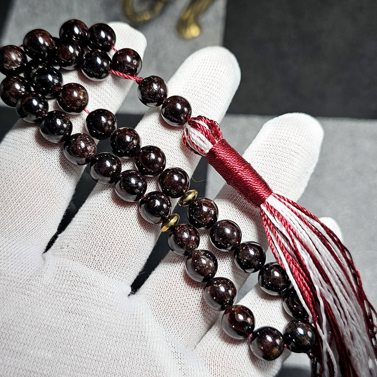 تسبیح 33 دانه گارنت معدنی کد 36364