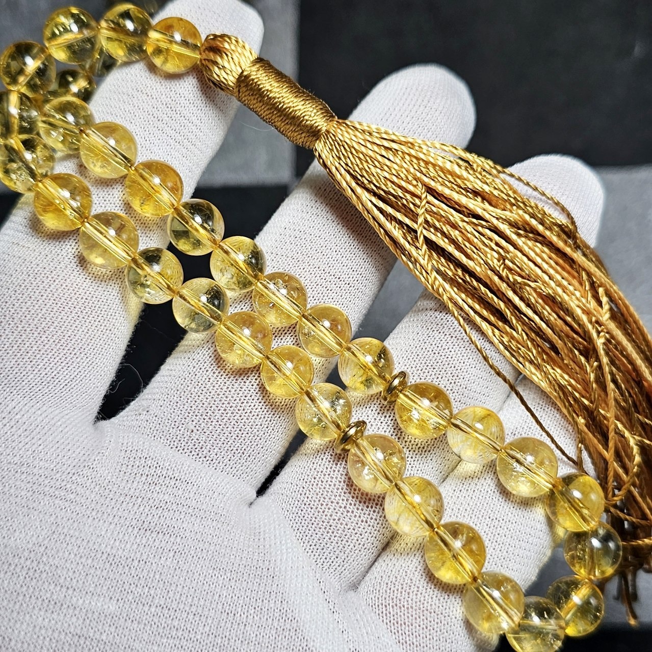 تسبیح 33 دانه سیترین معدنی کد 36363