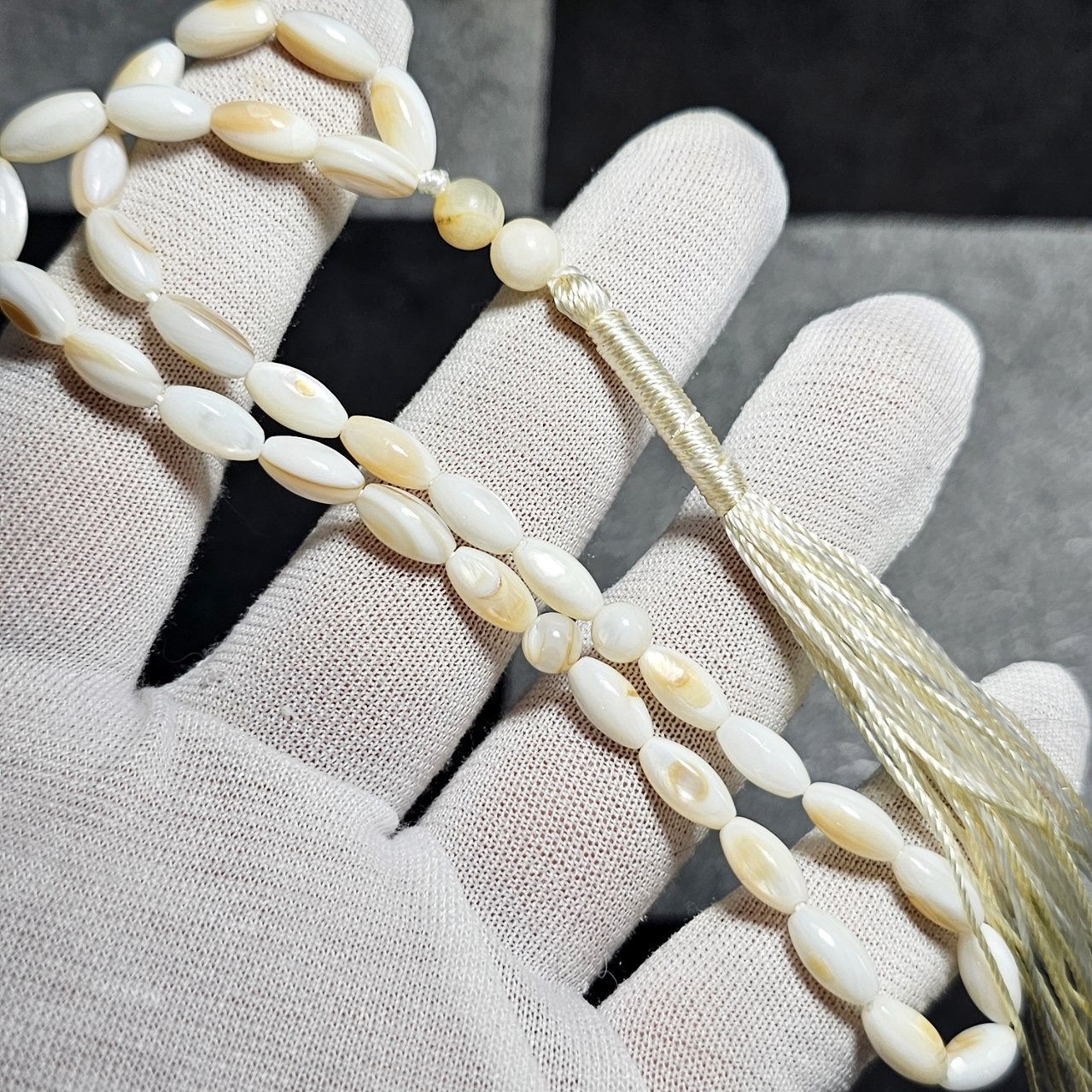 تسبیح 33 دانه صدف طبیعی کد 36361