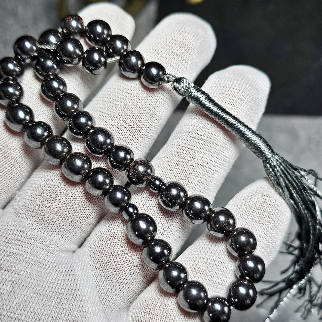 تسبیح 33 دانه حدید معدنی کد 36338