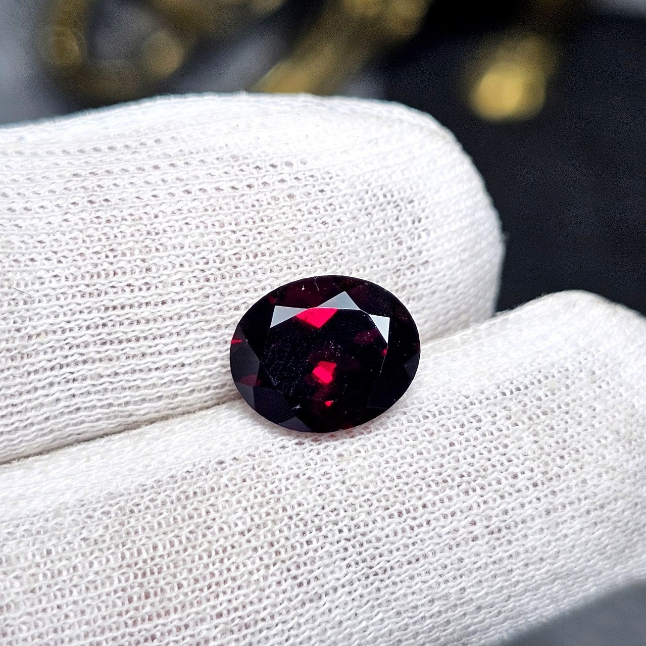 نگین سنگ طبیعی گارنت رودولایت معدنی کد S3659