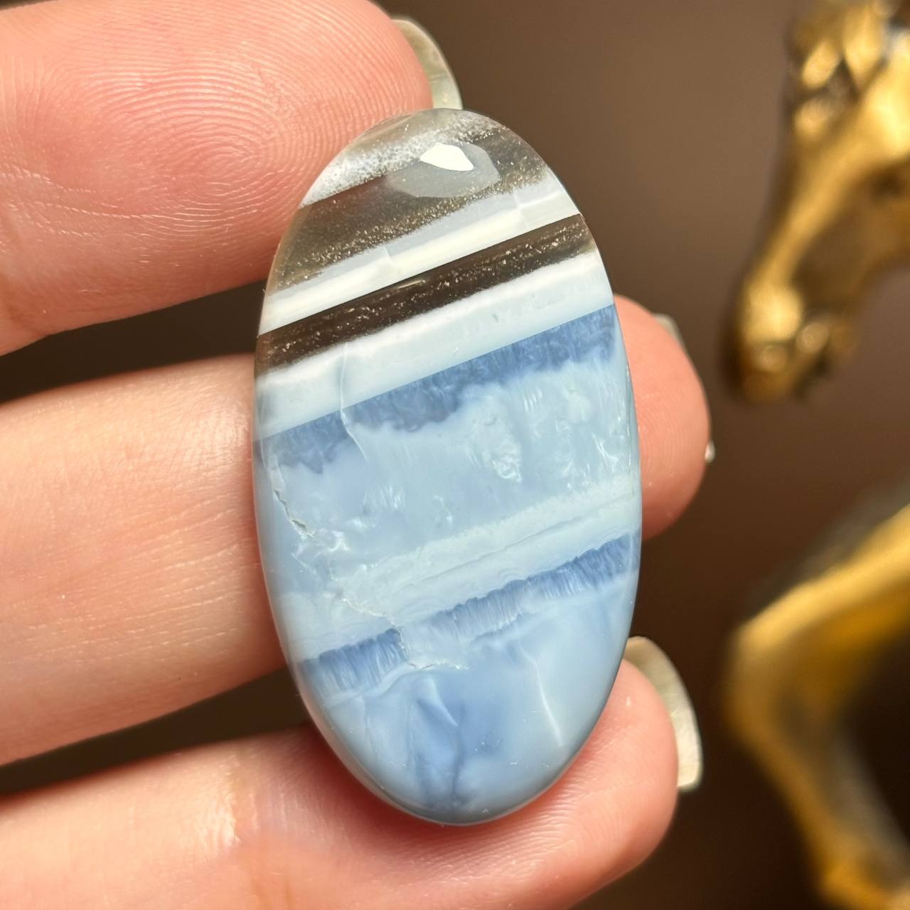 نگین سنگ اپال آبی معدنی ( بلو اوپال ) کد k1052