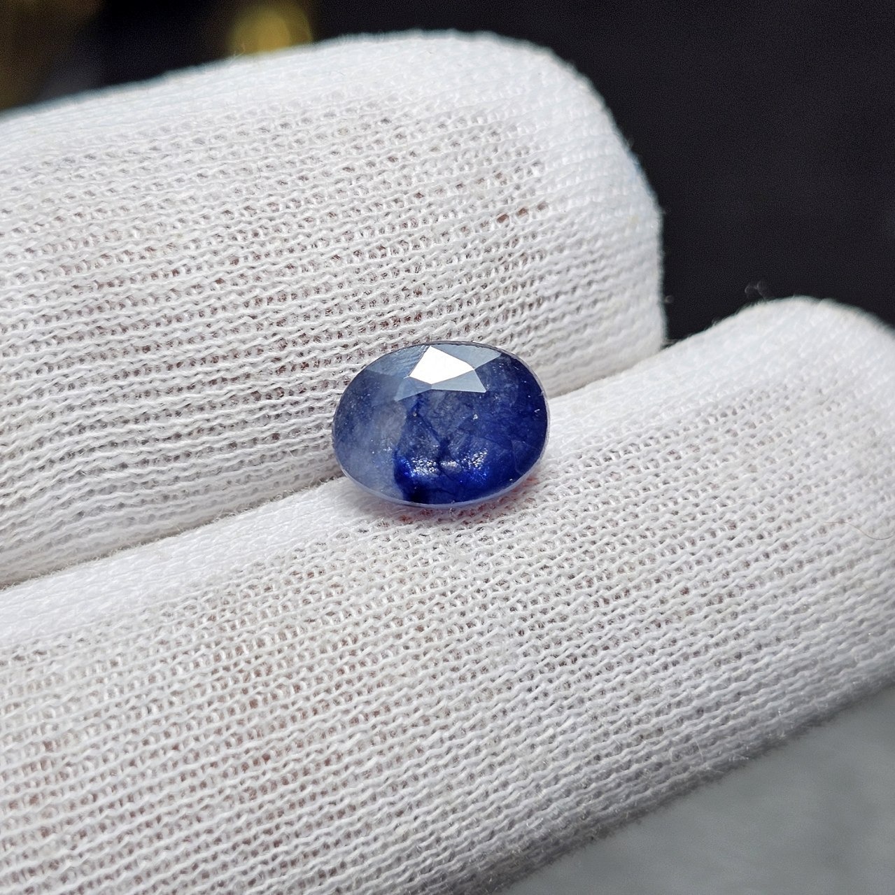 نگین سنگ یاقوت کبود معدنی کد 36406