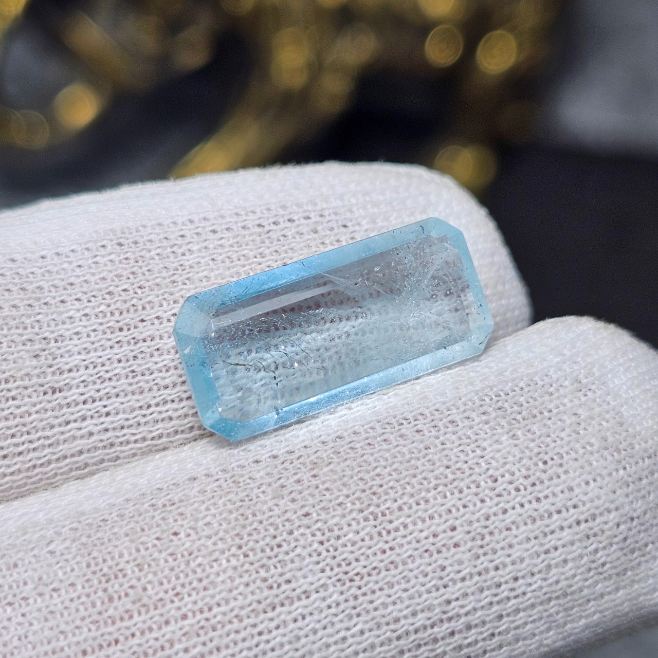 نگین سنگ طبیعی آکوامارین معدنی کد 36509