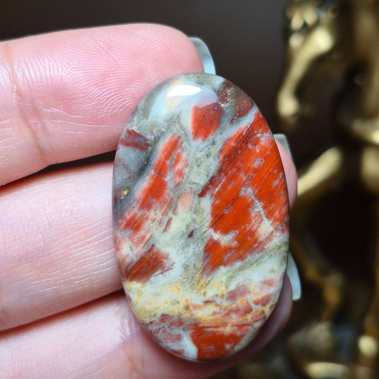 نگین سنگ جاسپر معدنی  کد k1084