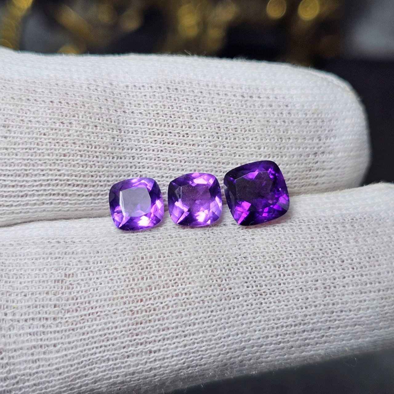 ست نگین های سنگ آمیتیست معدنی کد 36495