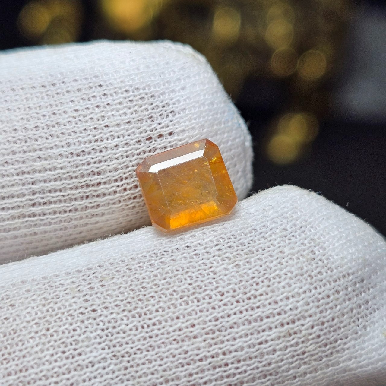 نگین سنگ یاقوت زرد معدنی آفریقایی کد 36442